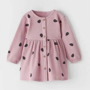 ZARA Girl Ribbed Flared Spring Dress